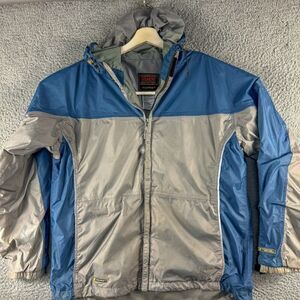 Stearns Dry Wear Hooded Jacket Mens Medium‎ Blue Gray Windbreaker Fishing Hiking
